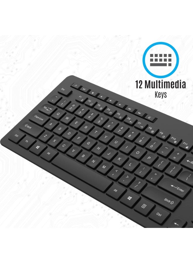 Zebronics Zeb-Companion 500 2.4GHz Wireless Keyboard & Mouse Combo, USB Nano Receiver, Chiclet Keys, Ultra Silent, Power On/Off Switch, Rupee Key, for PC/Mac/Laptop - Image 4